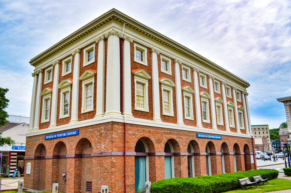 A view of the historic Brick Market building, home to the Newport Historical Society's Museum of Newport History and Shop.